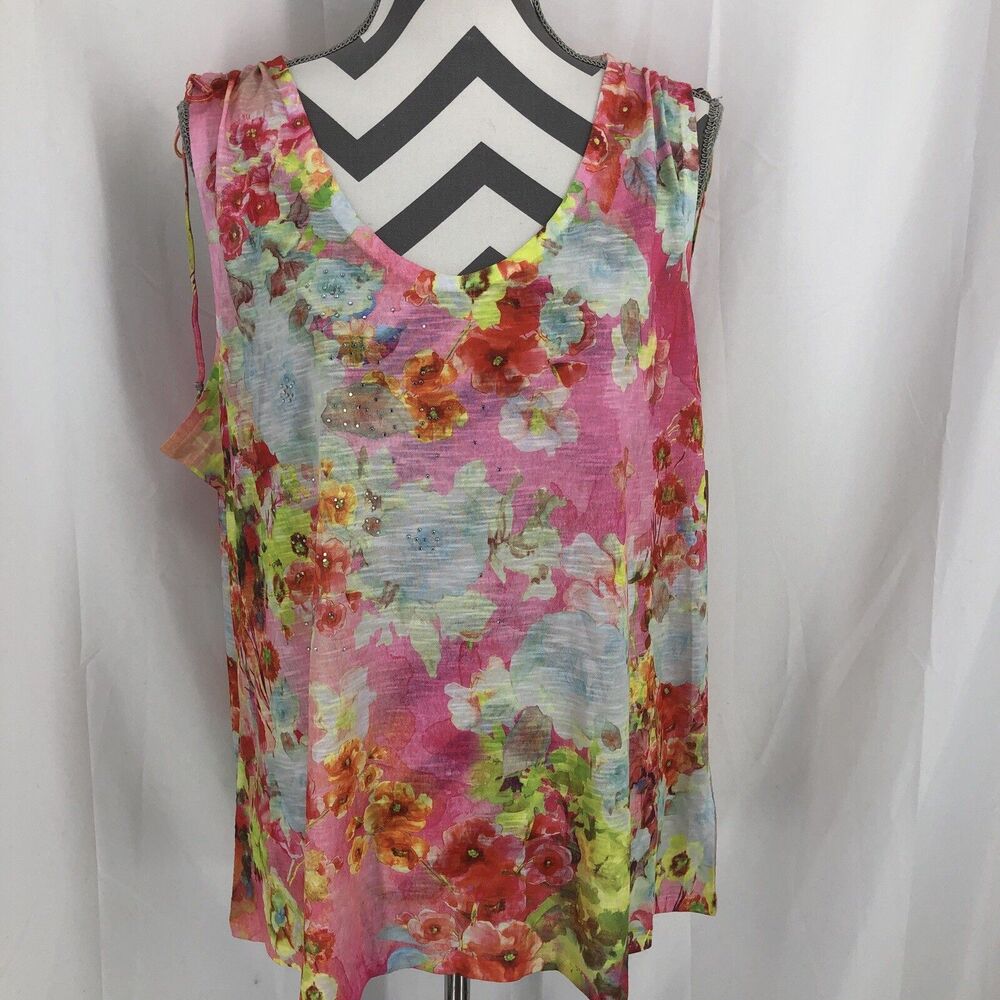 Concepts Women's Tie Shoulder Sublimation Tank Top, Size Extra Large (A)